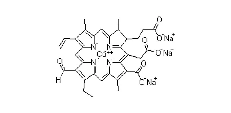 Sodium Copper Chlorophyllin molecular structure.webp